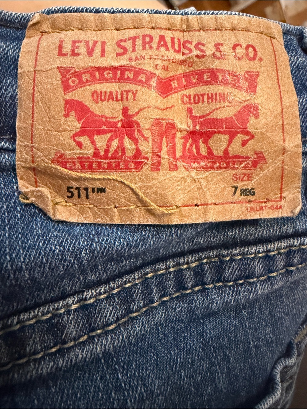Boys Levi’s 511 size 7 regular